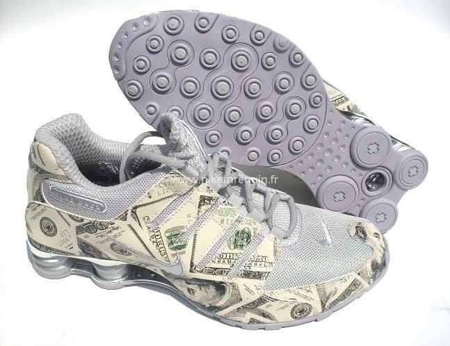 Gris Et Creme Shox Nz Baskets